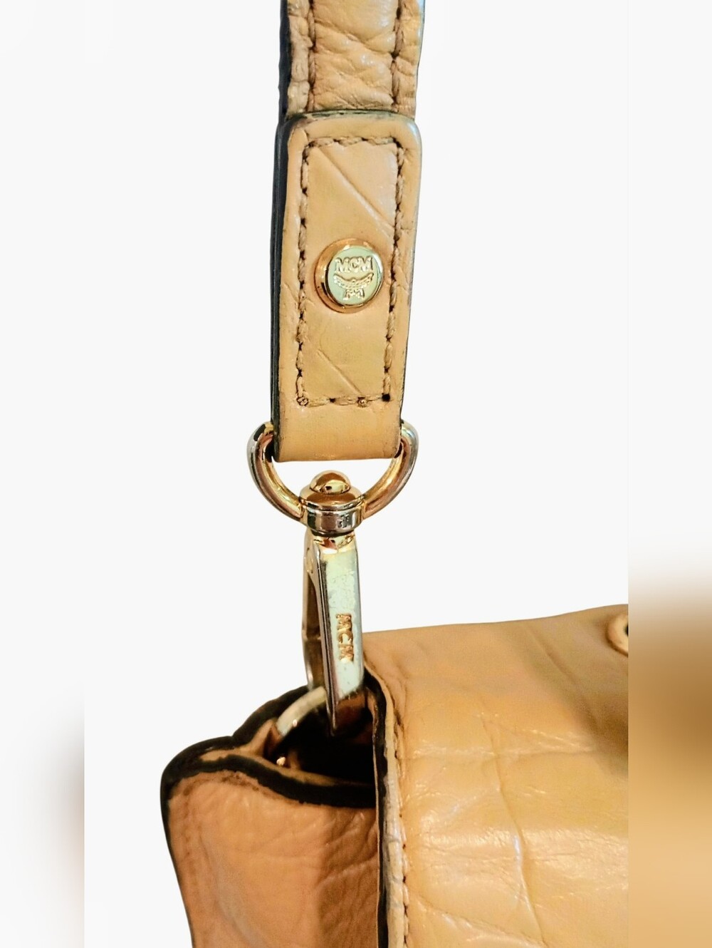 MCM Croc Embossed 2-Way Satchel Shoulder Bag - Picture 5 of 16